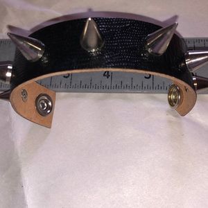 3 for $11 black “crocodile” spike bracelet.